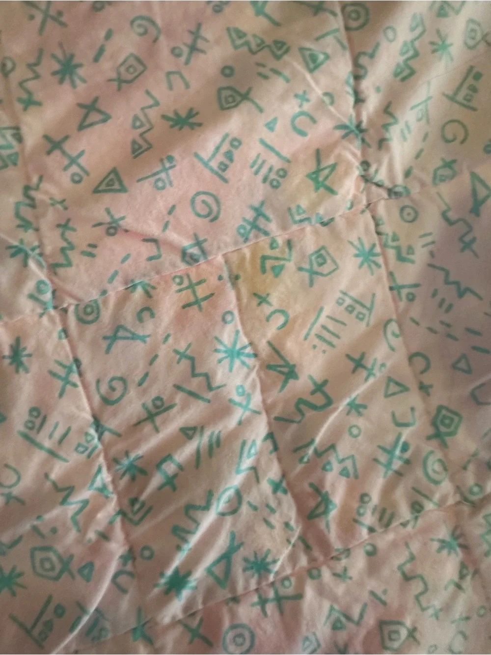 Handmade Care Bear quilt